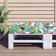 vidaXL Almofadão para sofá de paletes 70x70x12 cm tecido multicolorido