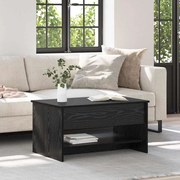 vidaXL Mesa de centro Carvalho preto 80 x 50.5 x 41.5 cm
