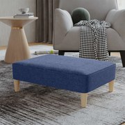 vidaXL Apoio de pés tecido 78x56x32 azul