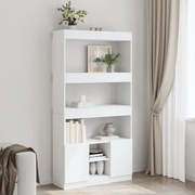 vidaXL Armário alto 92x33x180 cm derivados de madeira branco