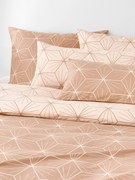 Capa de edredão reversível em algodão com padrão geométrico Ilda
