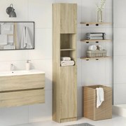 vidaXL Armário de casa de banho 32x25,5x190cm contraplaca. carvalho