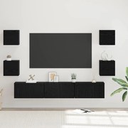 vidaXL Conjunto de móvel de TV Outros com armazenamento com porta 7 pcs Carvalho Preto