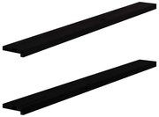 vidaXL Soleiras da janela 2 pcs 160x15x2 cm carvalho castanho-escuro