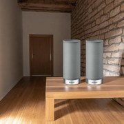 Conjunto de 2 Candeeiros de mesa Jasmin reguláveis cinzentos