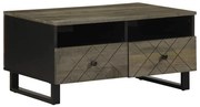 vidaXL Mesa de centro 80x54x40 cm madeira de mangueira maciça preto