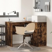 mesa de canto Carvalho Fumado 102x88x75 cm Madeira Engenheirada