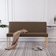 vidaXL Banco 139,5 cm poliéster castanho