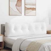 vidaXL Travesseiro para Costas Branco 160 x 24 x 50 cm tecido