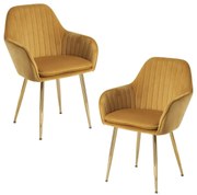 Pack 2 Cadeiras Chic Golden - Mostarda