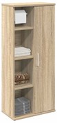 vidaXL Móvel p/ casa de banho c/ suporte rolos 39x22x90 cm cor sonoma