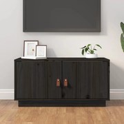 vidaXL Móvel de TV 80x34x40 cm madeira de pinho maciça preto