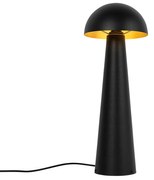 Candeeiro de pé exterior preto 65 cm - Mushroom Moderno
