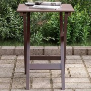 vidaXL Mesa de apoio dobrável madeira de álamo maciça castanho