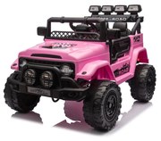 Jipe elétrico para Crianças 12V 4x4 Off-Road CLIMBER Rodas de espuma EVA, Assento Couro ecológico Rosa