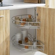 vidaXL Unidade cestos p/ cozinha 2 pcs 180 graus 85x44x80 cm