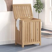 vidaXL Cesto de roupa 50x35x60 cm madeira de teca maciça
