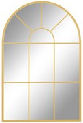 HOMCOM Espelho Decorativo de Parede 60x91 cm Espelho em Forma de Arco de Metal Estilo Moderno Dourado