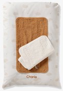 Colchão de muda fraldas e 2 tapetes de muda personalizáveis DANS LES NUAGES branco estampado