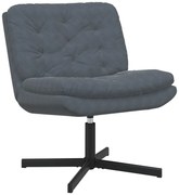 vidaXL Cadeira Relaxante Giratória Cinza Escuro 63 x 75 x 76 cm Veludo