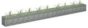 vidaXL Canteiro elevado/cesto gabião 360x30x30 cm aço galvanizado