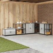 vidaXL Armazenamento de Cozinha Prateado 60 x 50 x 92 cm Aço