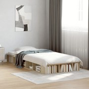 vidaXL Estrutura de cama 90x190cm derivados de madeira carvalho sonoma