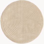 Tapete redondo de lã artesanal Mason