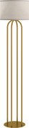 HOMCOM Candeeiro de Pé para Sala Candeeiro de Pé com Cúpula em Linho e Interruptor No Pé Ø 38x161 cm Dourado e Bege | Aosom Portugal