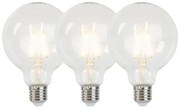 Conjunto de 3 lâmpadas LED E27 reguláveis G95 5W 470lm 2700K
