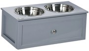 PawHut Comedouro Elevado para Cães Médios com 2 Tigelas de 2000ml de A