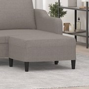 vidaXL Apoio de pés 70x55x41 cm tecido cinza-acastanhado
