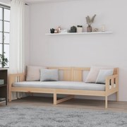 vidaXL Sofá-cama madeira de pinho maciça 90x190 cm