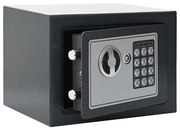 vidaXL Cofre Digital Electrónico Cinza Escuro 23x17x17 cm Aço