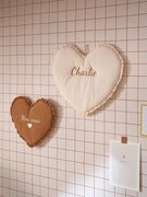 Lote de 2 decorações murais coração cru