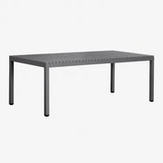 Rectangular Dining Table 210x100 Cm In Marti Aluminum Cinza Grafito - Sklum