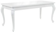vidaXL Mesa de jantar 179x89x81 cm branco brilhante