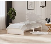vidaXL Estrutura de cama 90x200 cm madeira maciça branco