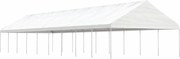 vidaXL Gazebo com telhado 20,07x5,88x3,75 m polietileno branco