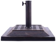 Outsunny Base Chapéu de Sol Suporte Resina Compatível Mastros 38mm 48mm Estável Durável 44x44x32 cm Preto Bronze | Aosom Portugal