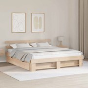 vidaXL Estrutura da Cama com gaveta com cabeceira com armazenamento Castanho 180 x 200 cm
