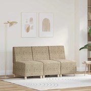 vidaXL Cadeira Sofa 3 pcs Cinzento-claro 55 x 74 x 82 cm