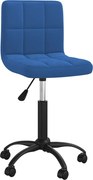 vidaXL Cadeira de jantar giratória veludo azul