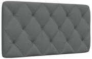 vidaXL Almofadão de cabeceira 100 cm tecido cinzento-escuro