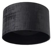 Abajur em veludo preto 35/35/20 Moderno