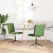 vidaXL Cadeiras de jantar 2 pcs veludo verde-claro