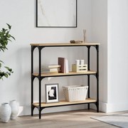 vidaXL Mesa de console Carvalho Sonoma 75x22,5x75 cm Madeira projetada