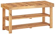 vidaXL Sapateira 90x32x46 cm madeira de acácia maciça