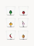 Copos artesanais Vegetables, 6 uni.
