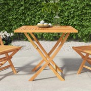 vidaXL Mesa de jardim dobrável 85x85x76 cm madeira de teca maciça